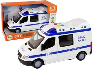 Radiowóz policyjny z napędem frykcyjnym, światłem i dźwiękiem Lean Toys