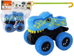 Pojazd terenowy Tyranozaur Rex z gumowymi kołami niebieski