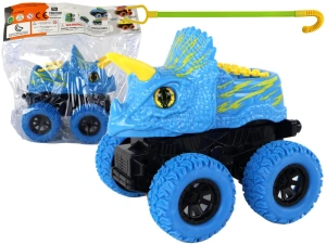 Pojazd terenowy Triceratops z gumowymi kołami niebieski