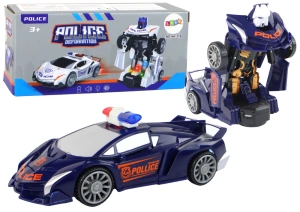 Samochód-robot policja granatowy 2w1 Lean Toys