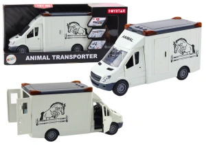 Auto transporter koni z efektami świetlnymi i dźwiękowymi, biały