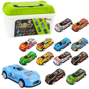 Zestaw Resoraków w Walizce Kolorowe Samochody 30 szt. Lean Toys