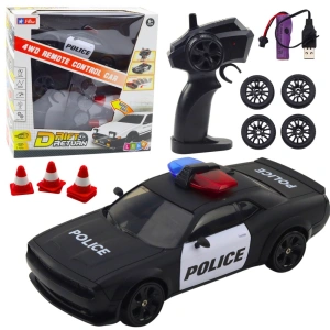Samochód RC sportowy do driftu 4WD Policja Lean Toys