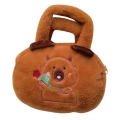 Torba Pluszowa Z Kapibarą Z Różą Brązowy 20cm
