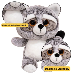 Pluszowa Maskotka Przytulanka Szop Duże Oczy 22 cm