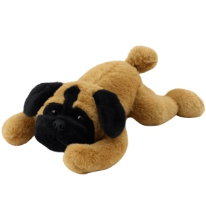 Pluszowa maskotka przytulanka Pies Mops leżący brązowy 40 cm
