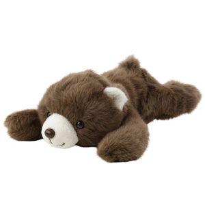 Pluszowa maskotka przytulanka leżący niedźwiedź brązowy 30 cm