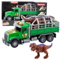 Ciężarówka Transport Dinozaurów Figurka Dinozaura Światła Dźwięki Zielona