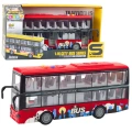 Autobus Miejski Piętrowy 1:16 Napęd Światła Dźwięki Czerwony
