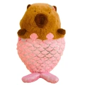 Pluszowa Maskotka Przytulanka Kapibara Syrenka Różowa 28cm