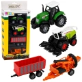 Zestaw Pojazdów Rolniczych Traktor Sieczkarnia Przyczepa Prasa 1:68 4 szt.