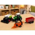 Zestaw Pojazdów Rolniczych Traktor Sieczkarnia Przyczepa Prasa 1:68 4 szt.