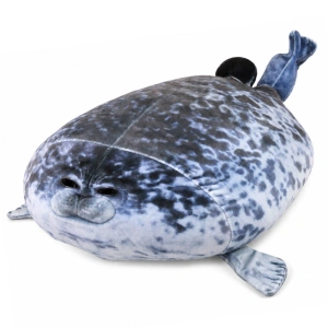 Pluszowa Foka Maskotka Przytulanka Szara 38 cm