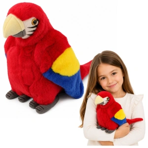 Pluszowa Papuga Ara Czerwona 24 cm Lean Toys