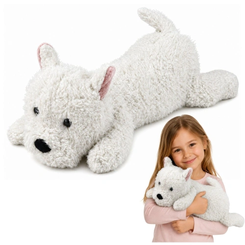 Pluszowy Pies West Highland Przytulanka Maskotka Biały 40 cm