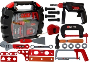 Zestaw narzędzi dla majsterkowicza w walizce czarny Lean Toys
