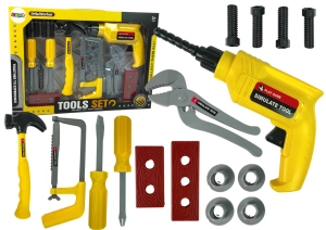 Zestaw Majsterkowicza z Wiertarką, Młotkiem i Śrubokrętami Lean Toys