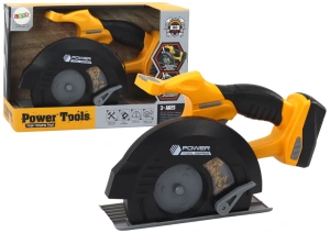 Zabawkowa pilarka tarczowa Lean Toys z dźwiękiem – żółta