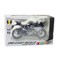 Motocykl Sportowy Metalowy Światła Dźwięki Czarny 250 SR 1:12