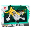 Motor Crossowy Off-Road Napęd Światła Dźwięki Żółty