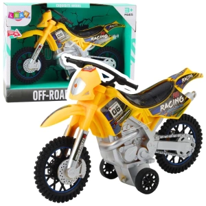 Motor crossowy Off-Road żółty ze światłami i dźwiękami