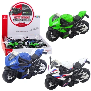 Motocykl wyścigowy sportowy z napędem, światłami i dźwiękami – mix kolorów