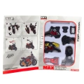 Motocykl Do Składania Skręcania Metal 1:14 DIY Czerwony
