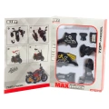 Motocykl Do Składania Skręcania Metal 1:14 DIY Czarny Złote Elementy