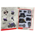 Motocykl Do Składania Skręcania Metal 1:14 DIY Złote Elementy Czarny