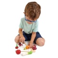 TENDER LEAF TOYS DREWNIANA DESKA DO KROJENIA Z WARZYWAMI TL8274