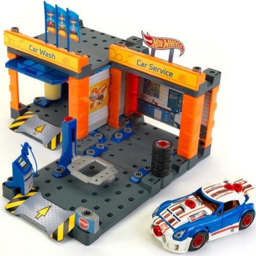 KLEIN Stacja Obsługi Hot Wheels z Myjnią+Samochód
