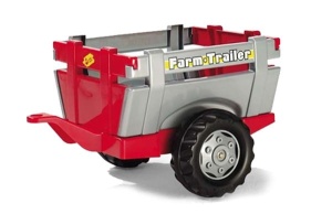 ROLLY TOYS PRZYCZEPA DO TRAKTORA CZERWONO-SREBRNA 122097