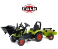 FALK TRAKTOR NA PEDAŁY Z ŁYŻKĄ I PRZYCZEPĄ CLAAS ARION 2-5 LAT 2040AM