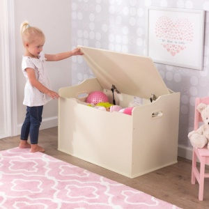 KIDKRAFT DREWNIANA SKRZYNIA NA ZABAWKI Z ŁAWKĄ AUSTIN VANILLA 14958